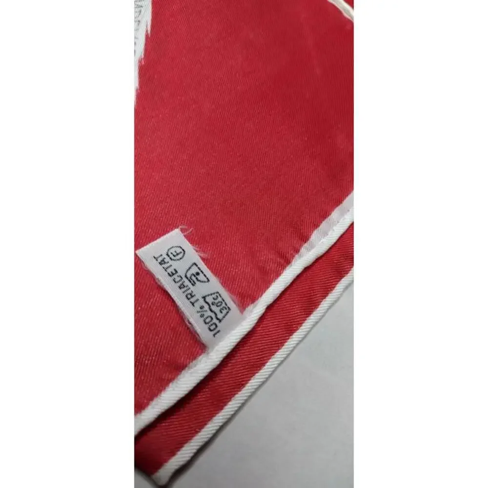 1950s Denmark Red Square Scarf Naked Lady 60s DANMARK LIVGARD TRIACETAT POSTBUD
